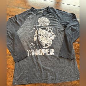 Men’s Trooper Graphic Long Sleeve Shirt - Black- Size M